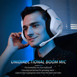 BW01 Wireless Gaming Headset with Mic for PC PS4 PS5 2.4G Bluetooth USB Gamer Headphones with Mic for Laptop Computer