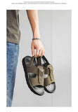 Brand Classic Mens Sandals Summer Genuine Leather Sandals Men Outdoor Casual Lightweight Sandal Fashion Men Sneakers