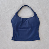 DL 0GO Longline Strappy Top Gym Sports Top Women Seamless Yoga Tank Sportswear Gym Clothing Running Workout Halter