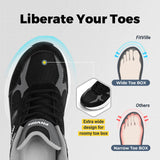 FitVille Newest Walking Shoes for Men Wide Width Sneakers with Arch Support for Flat Feet Heel Pain Relief Plantar Fasciitis