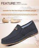 Men Canvas Slip On Shoes Breathable Non Slip Casual Walking Elderly Father Cloth Footwear