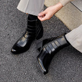 Luxury Men Boots Leather Chelsea Boots High Top Buckle Strap Formal Shoes Black British Style Ankle Boots Pointed Toe Brown Boot