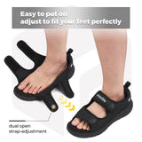 FitVille Men'S Sandals Summer Flat Shoes Widened Elderly Casual Shoe Breathable Lightweight For Plantar Fasciitis Pain Relief