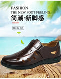 Men Genuine Leather Sandals Summer Breathable Casual Shoes for Man Slip on Clogs Outdoor Non Slip Hand Made Sandalias