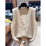 V-Ne Knitted Vest Outerwear Svel Autumn Faion Women's Jaet Casual Sle Commute Wind No Brand Chinese Made