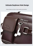 Men's Retro Messenger Bag with Waterproof Design, Large Capacity Laptop Briefcase for Office Work, Travel and School