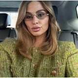 Chic Speckled Knit Cardigan Round Neck Shoulder Pads Long Sleeve Single Breasted Patch Pockets Daily Women Top 2026 Autumn Tops