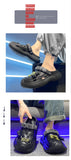 Mens Sandals Summer 2025 New Sports Wearable Durable Beach Clog Shoes Breathable Slip-On Casual Footwear Synthetic Leather