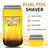 Grooming Kit for Men, Electric Hair Clipper, T-Blade Trimmer, Foil Shaver and Nose Trimmer, Rechargeable Cordless
