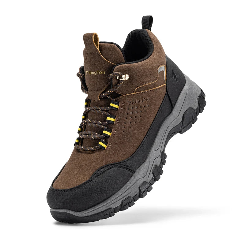 Men's Mid-Height Hiking Boots, All-Terrain Non-Slip Outdoor Trekking Camping Shoes, Comfortable Men's Sneakers for Outdoor Activities