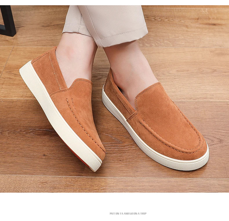 Fashion Men's Casual Shoes Suede Leather Men Classic British Style Tassels Loafers Moccasins Mens Outdoor Driving Flats