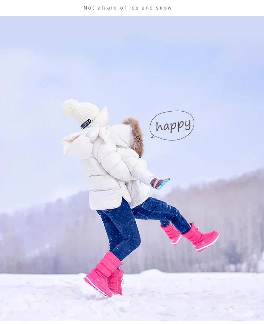 Platform Snow Boots Female Plus Size 42 White Women Boots Winter Shoes Warm Plush Mid-calf Boots Waterproof Rubber Non-slip
