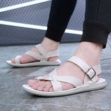 Summer Men Rome Genuine Leather Roman Sandals Gladiator 2024 Sandalias Romanas Hombre Flat Sandles Dropshipping