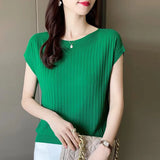 Blusas Mujer De Moda 2025Verano Short Sleeve Knitted Tops Sweater Women Pullovers Sweaters For Women Woman Sweaters Blusa
