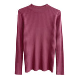 2026 New Autumn Winter Knitted Ribbed Jumper Tops Women Turtleneck Pullovers Sweaters Long Sleeve Korean Slim-fit Female Sweater