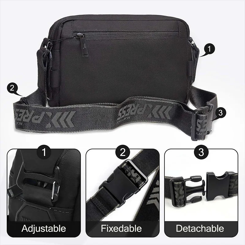 Men Women Shoulder Bag Design Plaid Messenger Bag Crossbody Bag Casual Zipper Small Square Sling Bag Waterproof