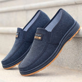 Men Canvas Slip On Shoes Breathable Non Slip Casual Walking Elderly Father Cloth Footwear