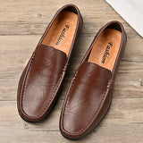 Hot-selling Men's Casual Shoes PU Leather Male Loafers New Arrival Moccasins Light Comfortable Man Driving Wedding Flats Slip-On
