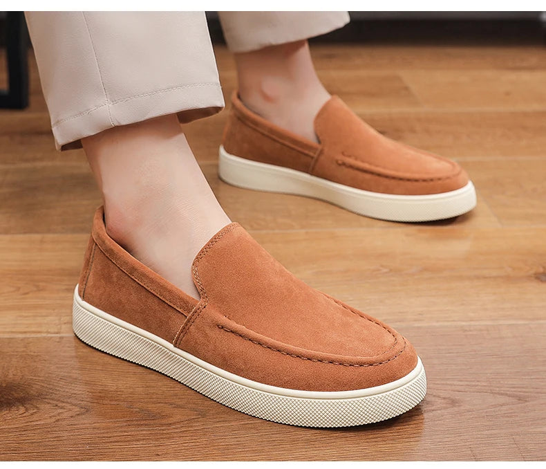 Fashion Men's Casual Shoes Suede Leather Men Classic British Style Tassels Loafers Moccasins Mens Outdoor Driving Flats