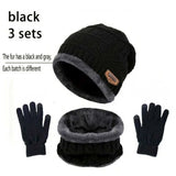 Winter Hat for Men Women Beanie Hats Scarf Glove Earmuff Set Thick Warm Slouchy Beanies Hat for Boy Girl Cap