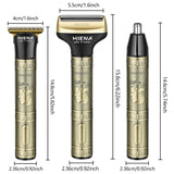 HIENA Beard Trimmer for Men Electric Razor Shaver Cordless Hair Clipper Shaving Kit for Mustache Body Nose Ear Hair Cordless