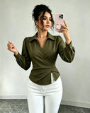 Fashion women Blouses and Shirts White Long Sleeve Blouse 2026 New Spring Autumn Basic Tops Chic Women's Shirt for Women office
