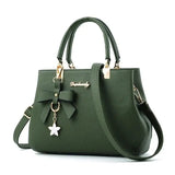 Women Messenger Bags With Flower Pendant Office Ladies Fashion Totes Pure Handbag For Female New Crossbody Shoulder Bags