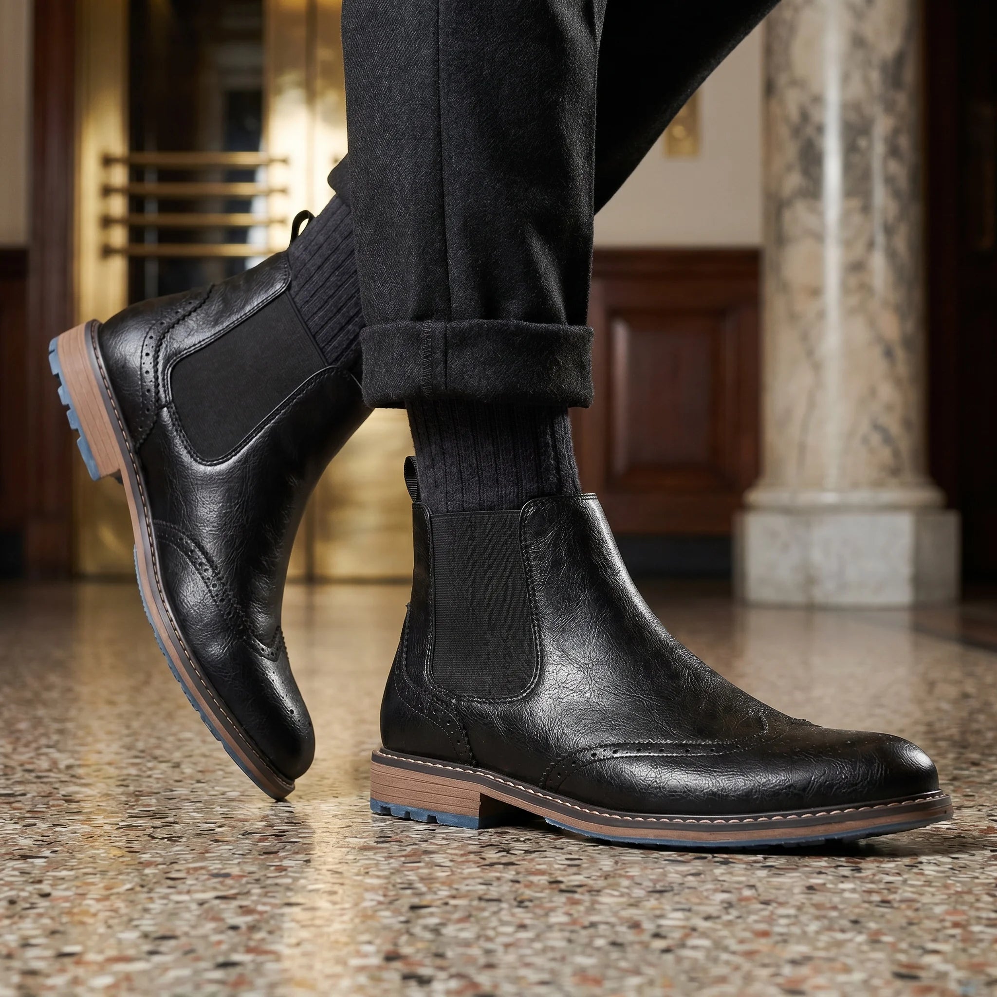Chelsea Boots Men Comfortable Brand Fashion 2026 ankle boots men
