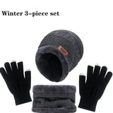 Winter Hat for Men Women Beanie Hats Scarf Glove Earmuff Set Thick Warm Slouchy Beanies Hat for Boy Girl Cap