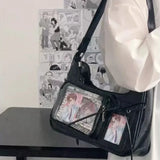 NEW Y2k Japanese Harajuku Shoulder Bag Womens Transparent Ita Bag Girls School Crossbody Bags for Women Female Designer Handbags
