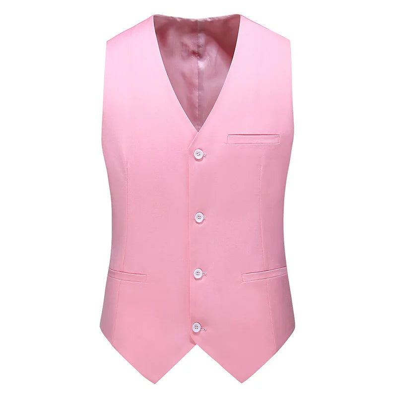 Vest for Men 17 Colors Solid Color Slim Single Breasted Waistcoat Business Fashion Casual High Quality Men Clothing Suit Vests