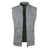 Autumn winter men's knit velvety fashion zipper top vest
