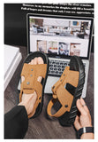 Brand Classic Mens Sandals Summer Genuine Leather Sandals Men Outdoor Casual Lightweight Sandal Fashion Men Sneakers
