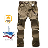 Mens Hiking Pants Convertible Lightweight Quick Dry Zip Off Fishing Safari Camping Travel Boy Scout Pants