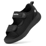 FitVille Men'S Sandals Summer Flat Shoes Widened Elderly Casual Shoe Breathable Lightweight For Plantar Fasciitis Pain Relief