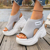 Summer Elegant and Sexy Wedge Thick Soled Sandals Fashionable Best Selling New Comfortable Plus Size Beach Women's Shoes