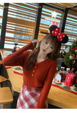 2026 Casual Slim Button Knitted Pullover Autumn Winter Women Sweaters Sweater Femme Basic Solid Jersey Tops Fashion Clothes