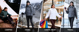 Pioneer Camp Women's Quilted Puffer Jacket, Warm Winter Coat Insulated Full Zip Hooded Jacket Pockets Outerwear Casual