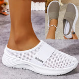 Women's Casual Slip-On Sneakers Breathable Fabric Lightweight PVC Sole Machine Washable Cleanable All-Season Comfort Shoes