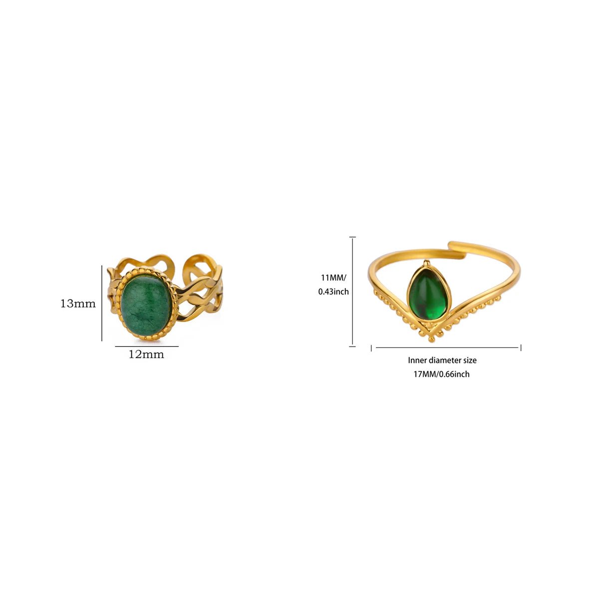 Luxury Jewelry Set Opal Stone Rings for Women Gold Color Stainless Steel Ring Minimalist Aesthetic Jewelry 2026 Freeshipping