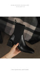 2026 Autumn Winter New Ankle Socks Shoes Women Fashion Large Size 43 Knitted Short Boots Women Slip on High Heels Botas De Mujer