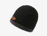 Men's Windproof Hat Outdoor Travel Leisure Winter Scarf Gloves Three-Piece Neck One Plus Cashmere Warm Winter Knitted Hat