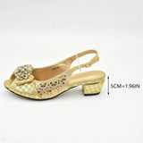 New Arrival African Shoes and Bags Sets Decorated with Rhinestone Women Shoe Size 43 Shoes for Women 2025 Designer Luxury