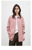 CHIC VEN Fashion Women Shirt Loose Casual Pink Long Sleeve Vintage Cotton Female Blouses Spring Summer 2026 Woman Jacket