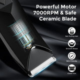 Electric Body Hair Trimmer,Groin Trimmer Ceramic Blade, Waterproof Wet/Dry Groomer, USB Recharge Dock, Men’s Wireless Ball Shaver,LED Display