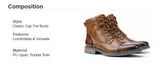 Spring Leather Boots with Zipper Classical Men Boots 2026 Fashion Comfortable Ankle Boots