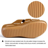 Summer 2025 women's sandals with exposed toes, retro anti slip leather casual women's fashionable versatile sandals