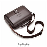 Stylish Men's Leather Shoulder Bag, Casual Crossbody Purse with Adjustable Strap, Perfect for Work, Travel, and Daily Commute