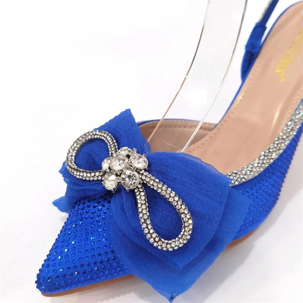 Latest Women's Luxury Diamond Crystal High Heels New Fashion Sandals Party High Heels Elegant Italian Women's Shoes