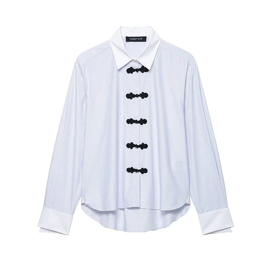 Women's Shirt Tops Autumn 2026 New Chic Retro Blouses Fashion Loose Elegant Women's Leisure Travel Holiday Street Youth Shirts
